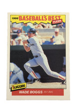 Excellent: Vintage 1986 FLEER Baseball’s Best Wade Boggs Boston Red Sox Card