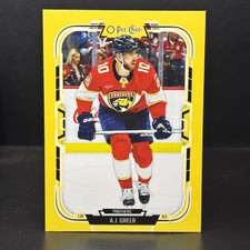 2025-26 O-Pee-Chee Yellow Border #197 A.J. Greer Florida Panthers