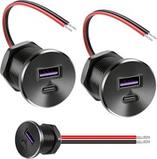 2 St&uuml;ck USB Steckdose 12V Wohnmobil QC 3.0 et PD 3.0 KFZ Buchse Dose, 12v USB