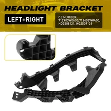 Front Headlight Bracket Set Fits 2023-2025 Honda HR-V OE#712903W0A00 Black