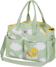 Looney Tunes Tweety (Titti) Clouds-Borsa per Passeggino Mommy, Verde, 44 X 32 Cm