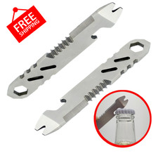 Mini Stainless Steel Pry Bar Multi Tool Bottle Opener EDC