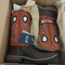 Twisted X Men's Western Tech X Boot Orange MXW0006 Sz 8 1/2