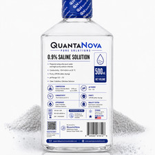 0.9 Normal Saline Solution, USP Sodium Chloride, Lab Use Only 500 mL