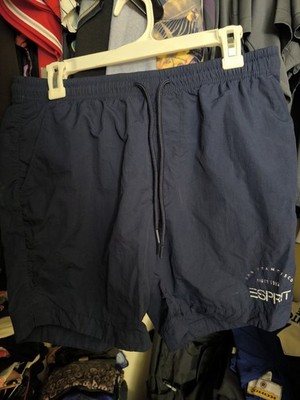 Vintage esprit navy blue San Francisco beach swimming trunks shorts medium