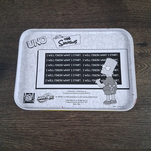 2002 The SIMPSONS UNO Special Edition CARD GAME in Collectors Tin Complete - Picture 4 of 6