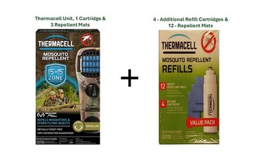 Lot of 2, Thermacell Mosquito Repellent, Portable, 12-Hour, 15ft Zone, Sealed