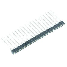 2 x 20 Way 2.54mm Turned Pin Single In Line SIL Socket 17.8mm Height