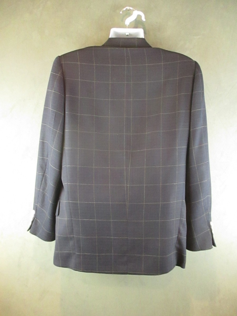 Loro Piana Blazer Mens 42 Windowpane Wool Italy Kashani Super 110s Jacket View 6