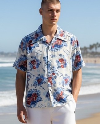 Vtg 70s Floral Disco Shirt Men M Rockabilly Butterfly Dagger Collar Retro Mod
