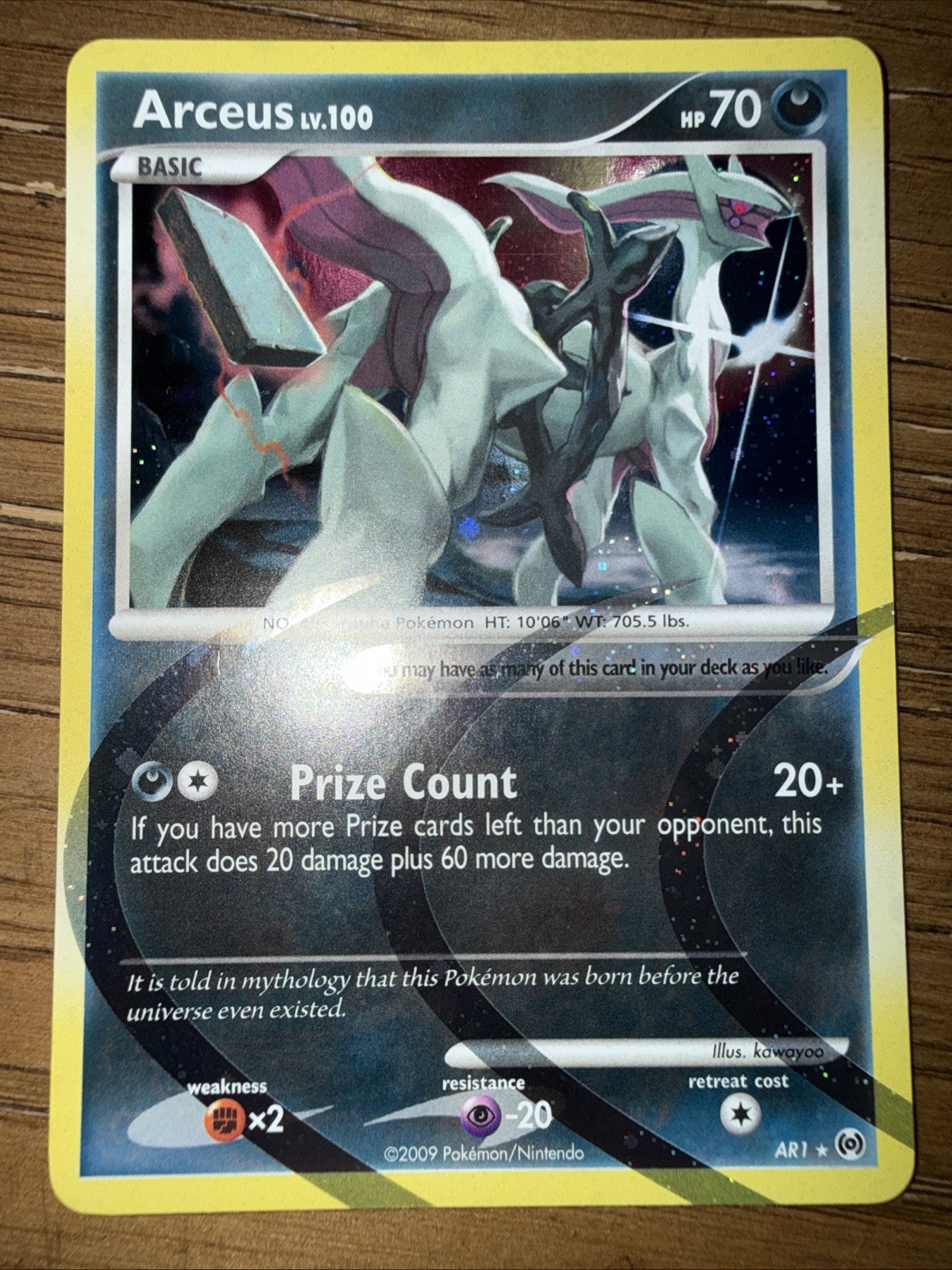 Arceus LV.100 Holo Rare AR1 Platinum Arceus Series NM 2009 Pokémon TCG Card