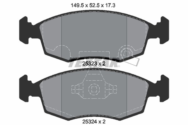 Bremsbelagsatz Scheibenbremse Q+ Textar 2532301 FüR Fiat Lancia VAN Panda 500-image