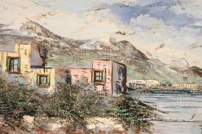 Corsini Painted in Italy肉筆油彩画　直筆サインあり Alberto Corsini Original Oil Painting 