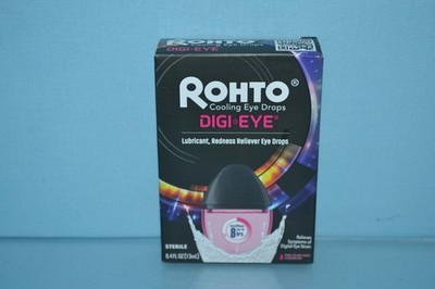 Rohto Digi-Eye Digital Eye Strain Eye Drops Cooling Relief, 0.4 fl oz, Exp 09/27