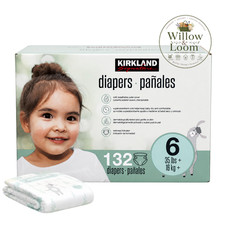 Kirkland Signature Diapers Size 6, 132-Count, Soft Super Absorbent 35 lbs New