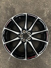 18" Genuine Toyota YARIS GR ALLOY WHEEL RIM 5X100 BLACK DIAMOND RED  42611-0DM90