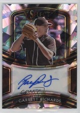 2021 Panini Select Signatures Cracked Ice Prizm 4/25 Garrett Richards Auto 0c2