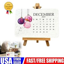 Plantable Seed Calendar 2027 Wildflower Paper Calendar with Stand Monthly Botani
