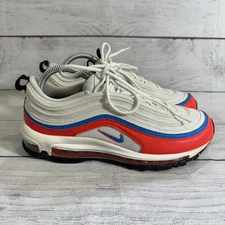 Nike Air Max 97 Shoes Women 9.5 Double Swoosh 2022 DV2222 100 Red Blue White