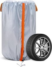 Tire Cover for Storage, 420D Waterproof Tire Stack Cover Holds 4 Tires 35in ...