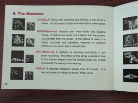 Nintendo NES Godzilla 2 War of the Monsters Instruction Manual ONLY, Rare!