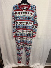 Buc-ee  s Beaver Pajamas Pjs One Piece Zip Union Suit Adult XL Christmas
