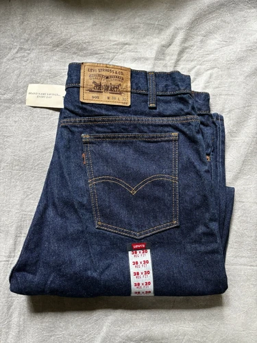 DEADSTOCK 90s LEVIS 505 ORANGE TAB 38 x 30 USA Straight Leg Denim
