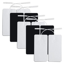 10 Pack 2 inch x 4 inch Large Tens Unit Electrode Pads White