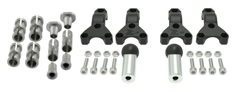 Kit fixation universel pour protège-mains RACETECH accessoire guidon moto 22mm 28mm