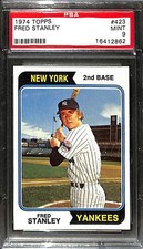 1974 Topps #423 FRED STANLEY PSA 9 Mint 16412862 