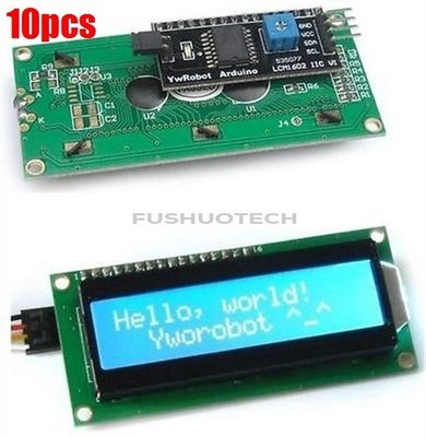 10Pcs Display   Lcd Module IIC/I2C/TWI/SP  I Serial INTERFACE1602 16X2 Ic in *mz
