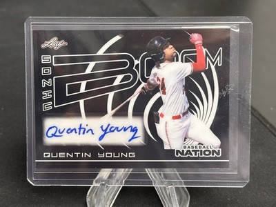 QUENTIN YOUNG 2025 LEAF BASEBALL NATION SONIC BOOM AUTOGRAPH /15 TWINS