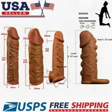 Big Male Cock Girth Enlarger Enhancer Penis Extension Extender Sheath-Sleeve