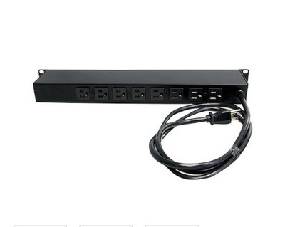 Rackmount PDU with 8 Outlets and Surge Protection - 1U