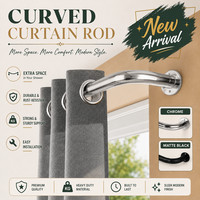 Extendable Curtain Pole with Fittings Set 28mm Heavy Duty Blackout Curtins Rods