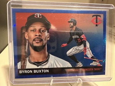 2025 Topps Chrome Platinum Anniversary - Autographs Byron Buxton Blue Refractor