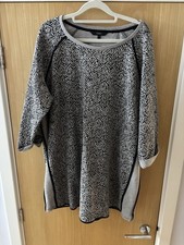 Next black and white patterned tunic dress Size 22