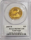 2005-W PR70DCAM $25 Gold Eagle Philip Diehl PCGS