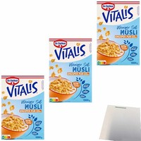 Dr. Oetker Vitalis Weniger Süß Knusper Pur 3Er Pack 3X1,5Kg Packung Usy Block