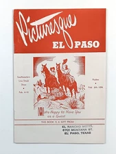 1957 El Paso Texas Guide Activities Dining Lodging Vintage TX Travel Booklet