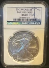 2012-W Burnished American Silver Eagle NGC MS69 Early Releases