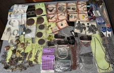 Huge Jewelry Making Lot Most New Chains, Charms plus more 65+ items