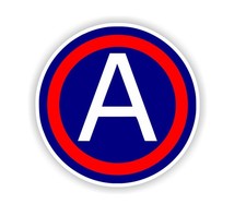 3rd Army Patton Round Sticker / High Resolution Vinyl Waterproof