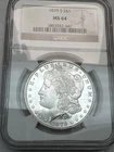 1879-S $1 Morgan Dollar NGC MS64 90% Silver Observe Looks Proof Like
