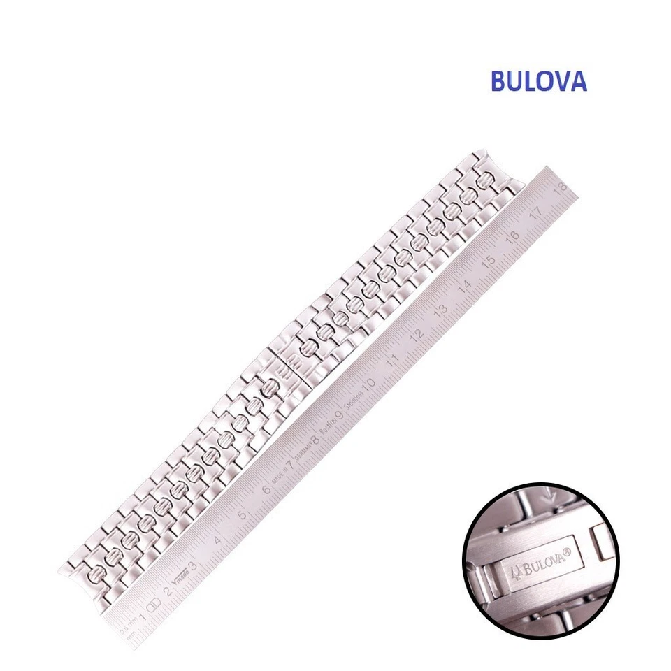 Bracciale svizzero originale Bulova 18 mm, cinturino in acciaio inossidabile ... - Immagine 3 di 4