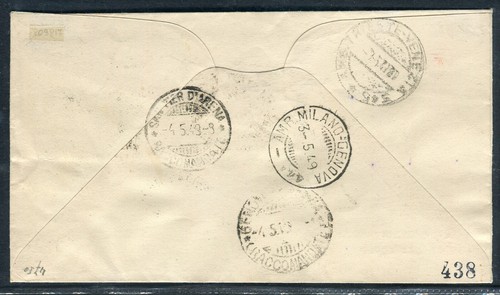 FDC VENETIA TRIESTE A 1948 50 BIENNALE D'ARTE DI VENEZ VIAGGIATA IN RACCOMANDATA - Picture 2 of 2