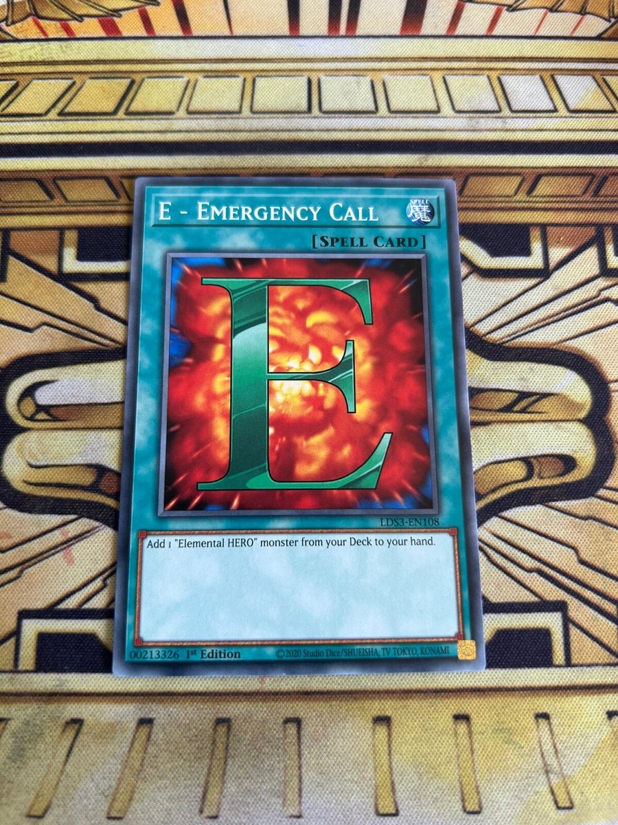 YU-GI-OH! Karte „E – Notruf“ – LDS3-EN108 Common, 1. Auflage – Aus Legendary Duelists: Season 3