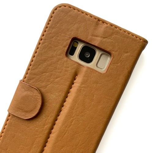 Samsung Galaxy S6-S8 alle Typen! Schutzhülle Cover Tasche Handy Smartphone Leder - Picture 4 of 11