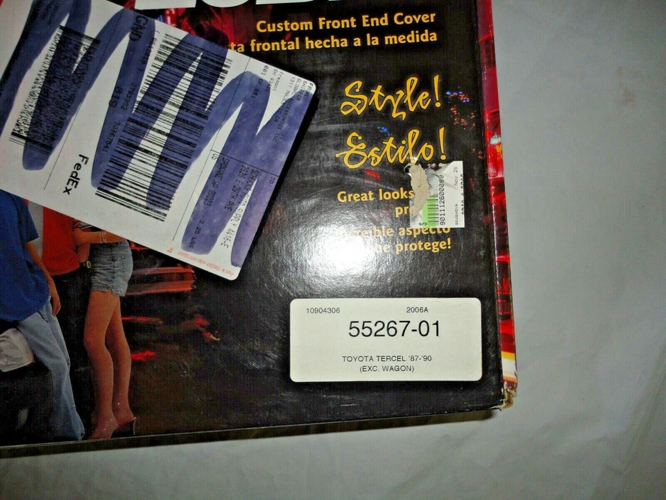 GLOBAL TOYOTA TERCEL 1987-1990 VINILO NEGRO LeBRA CUBIERTA FRONTAL PERSONALIZADA 55267-01 Foto 2 de 4