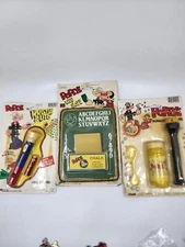 Vintage Ja-Ru And Larami Popeye Plastic Toys Lot/3 New Sealed